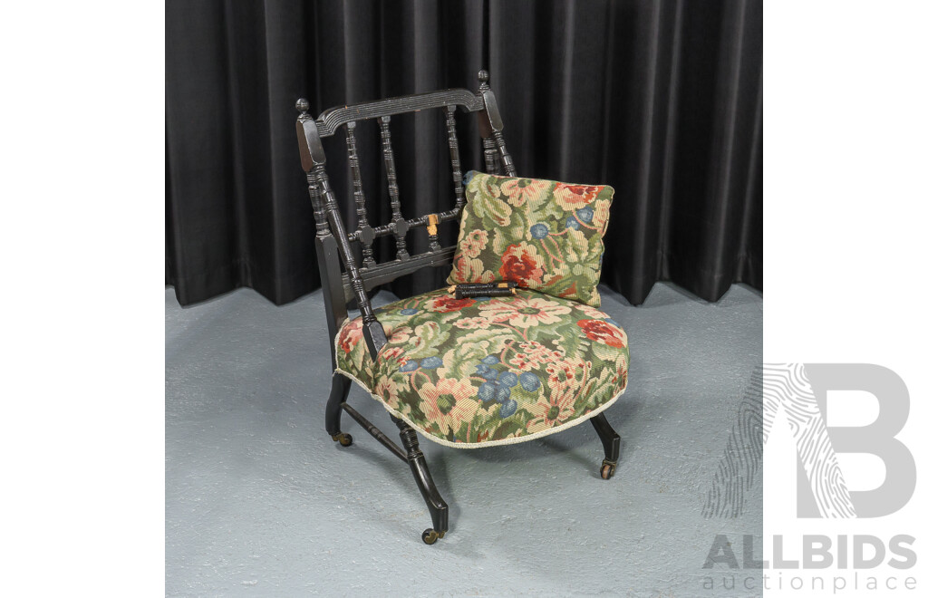 Victorian Ebonised Nursing Chair