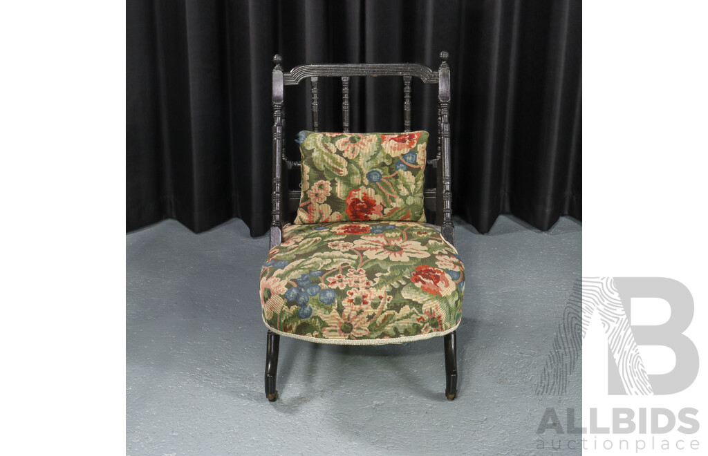 Victorian Ebonised Nursing Chair