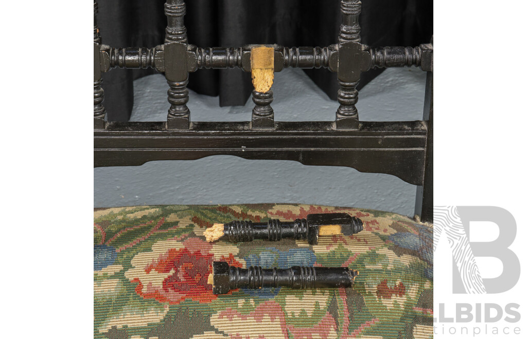 Victorian Ebonised Nursing Chair