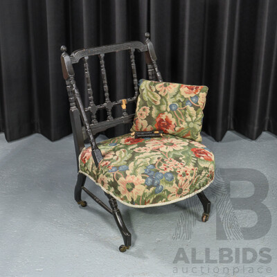Victorian Ebonised Nursing Chair