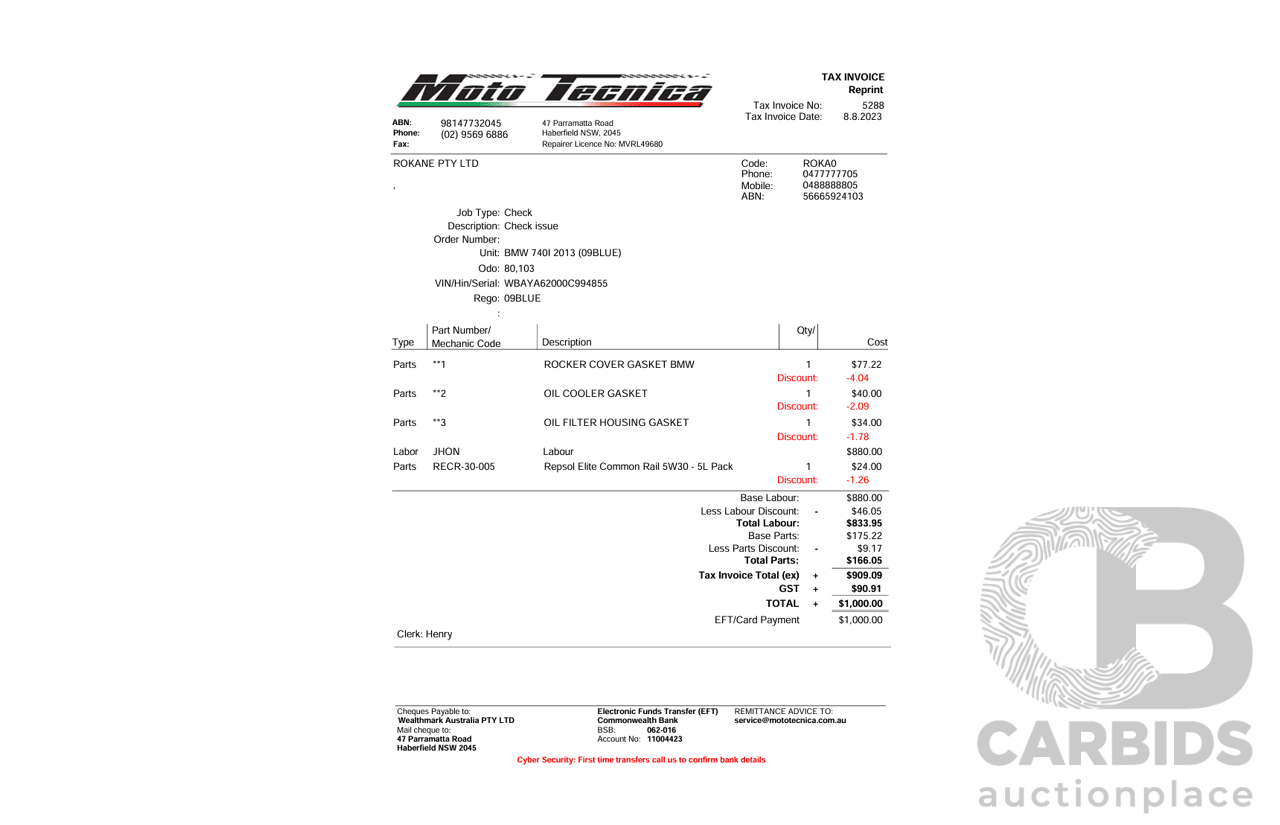 09/2013 BMW 740i F01 MY14 4d Sedan Mineral White Metallic Turbo 3.0L