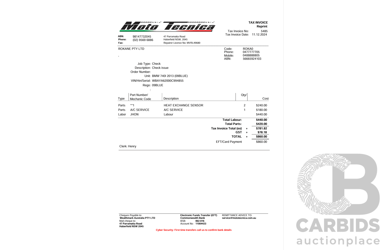 09/2013 BMW 740i F01 MY14 4d Sedan Mineral White Metallic Turbo 3.0L