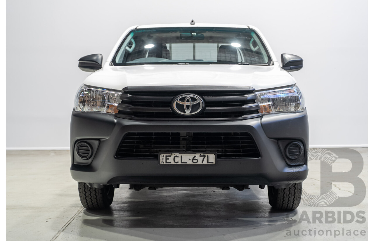 05/2019 Toyota Hilux Workmate TGN121R MY19 Double Cab P/Up White 2.7L