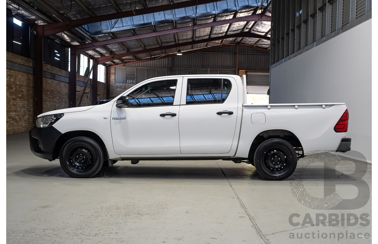 05/2019 Toyota Hilux Workmate TGN121R MY19 Double Cab P/Up White 2.7L