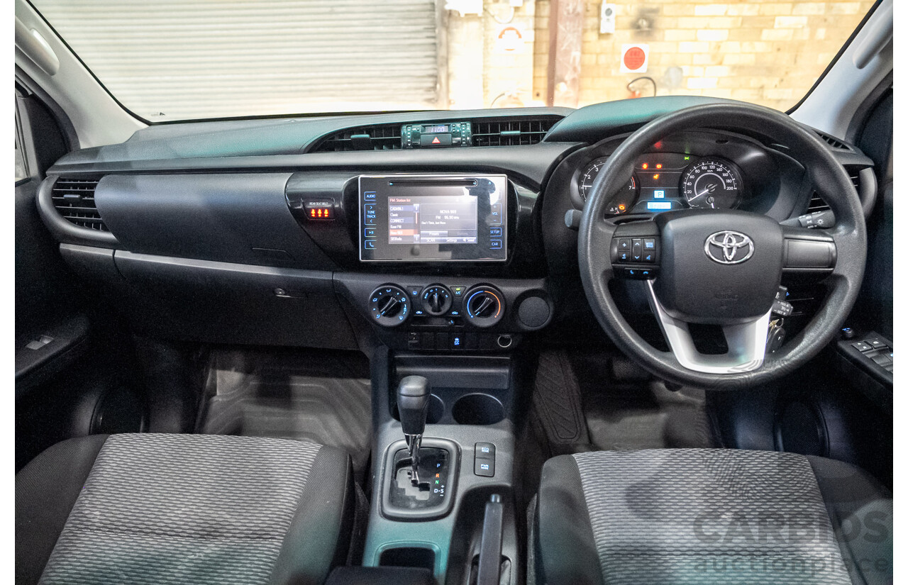 05/2019 Toyota Hilux Workmate TGN121R MY19 Double Cab P/Up White 2.7L