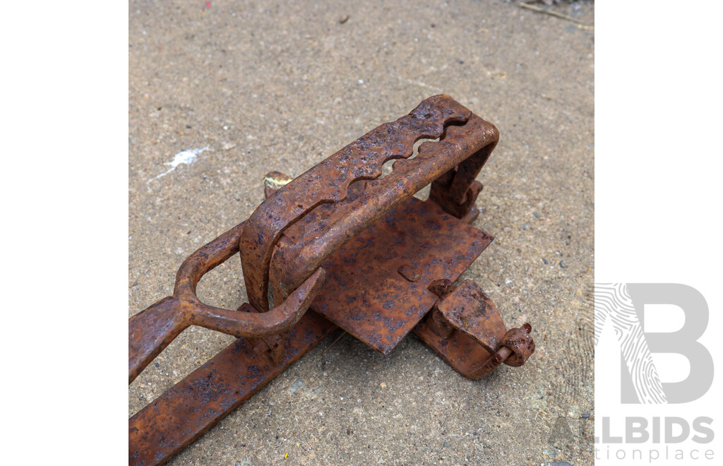 Collection of Eight Vintage Metal Rabbit Traps