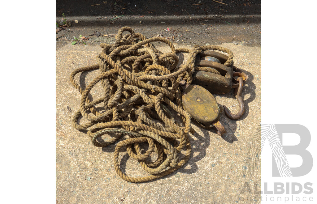 Vintage Industrial Iron Pulley Hooks