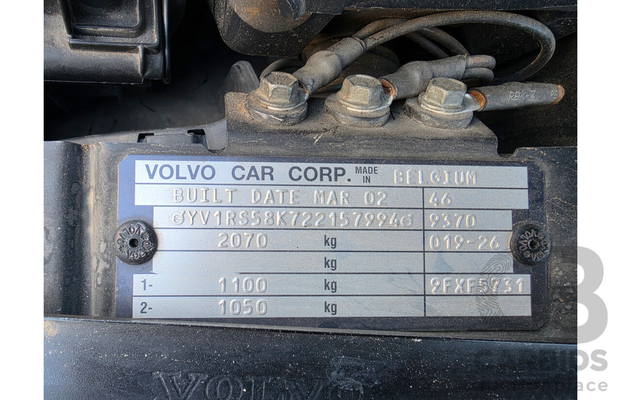06/2002 Volvo S60 (AWD)  4d Sedan Black 2.4L