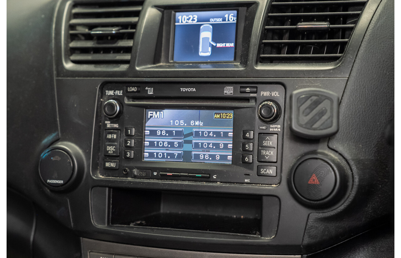 02/2011 Toyota Kluger KX-S (4x4) GSU45R MY11 UPGRADE 4d Wagon Silver 3.5L