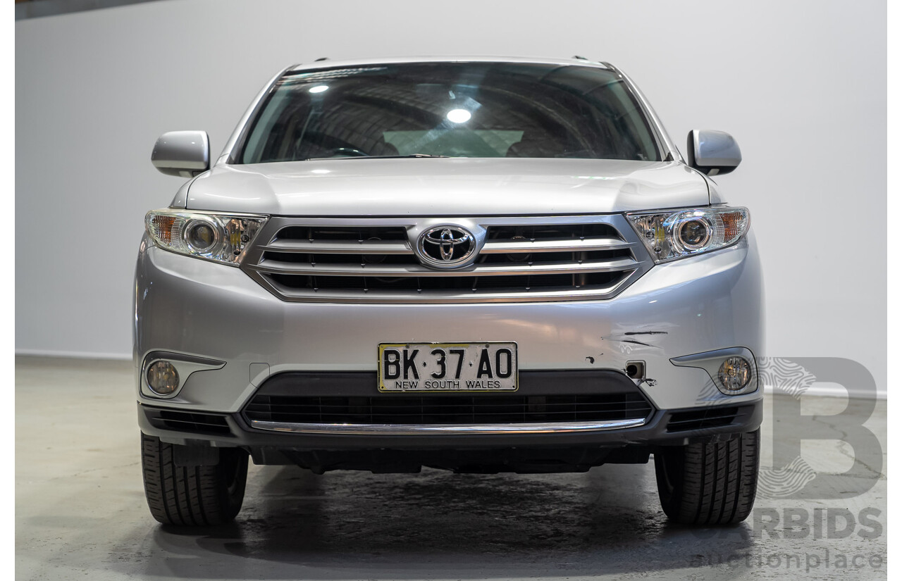 02/2011 Toyota Kluger KX-S (4x4) GSU45R MY11 UPGRADE 4d Wagon Silver 3.5L