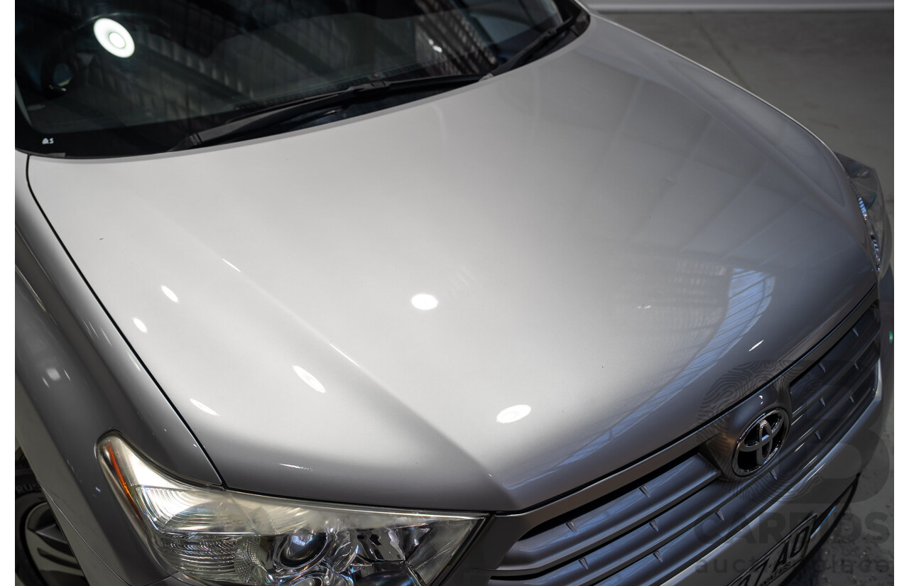 02/2011 Toyota Kluger KX-S (4x4) GSU45R MY11 UPGRADE 4d Wagon Silver 3.5L