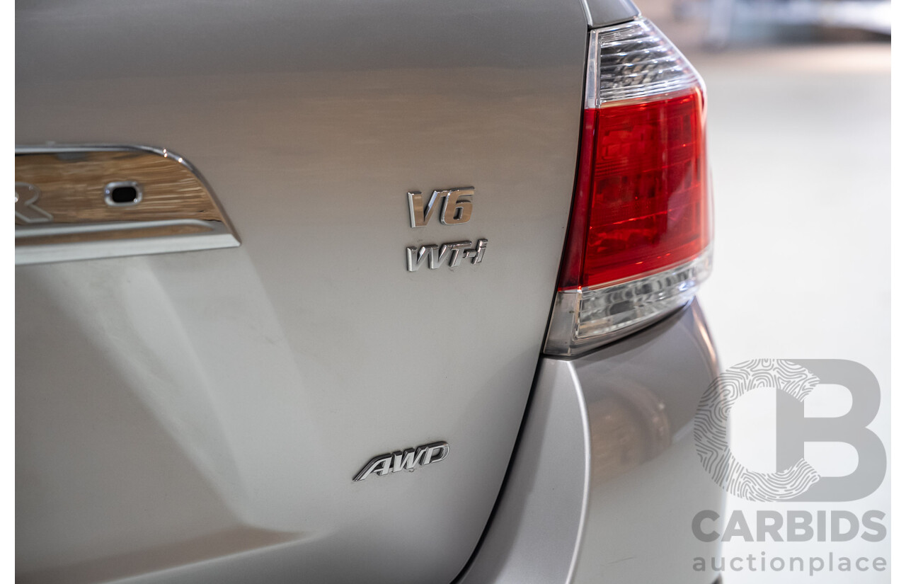 02/2011 Toyota Kluger KX-S (4x4) GSU45R MY11 UPGRADE 4d Wagon Silver 3.5L