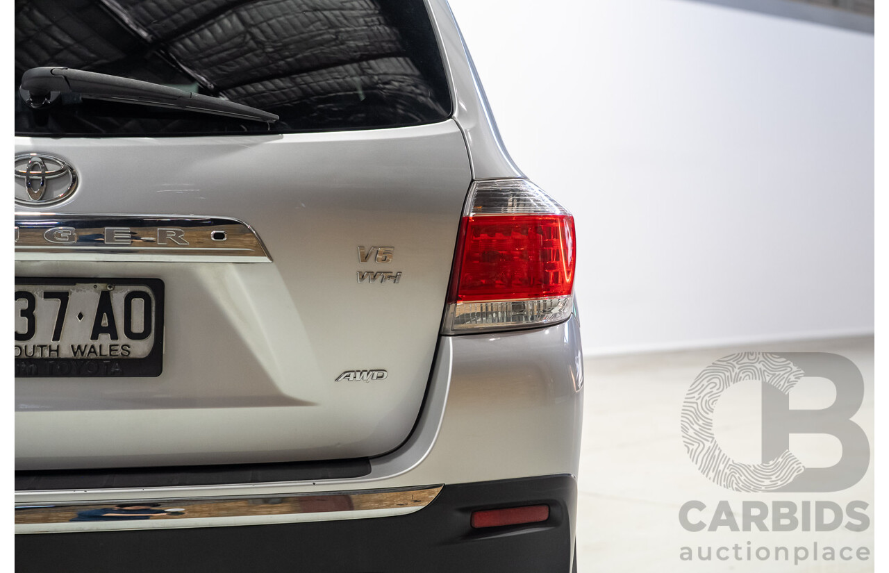 02/2011 Toyota Kluger KX-S (4x4) GSU45R MY11 UPGRADE 4d Wagon Silver 3.5L