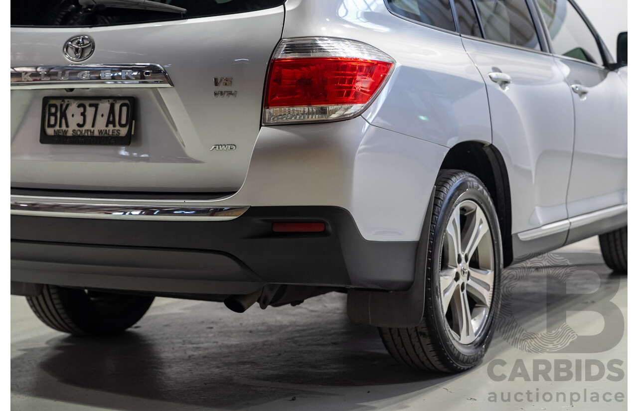 02/2011 Toyota Kluger KX-S (4x4) GSU45R MY11 UPGRADE 4d Wagon Silver 3.5L