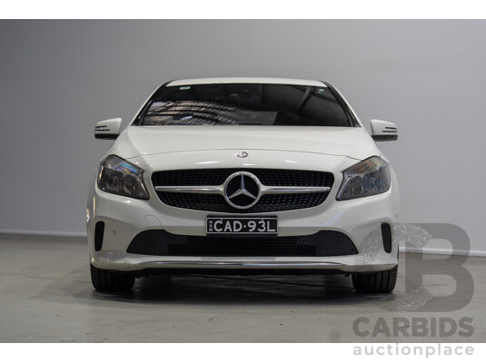 07/2016 Mercedes-Benz A180 176 MY17 5d Hatchback White Turbo 1.6L