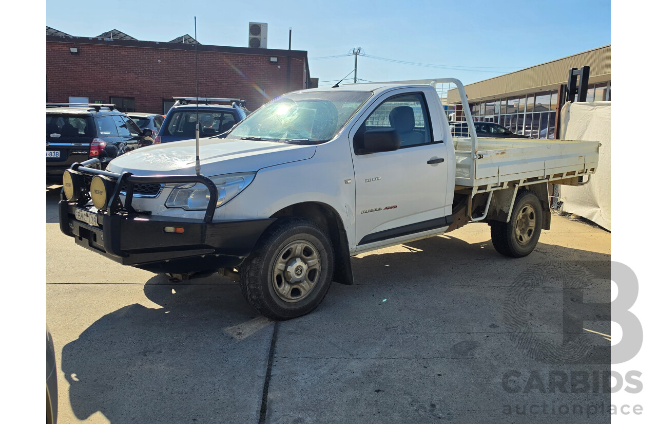 03/2014 Holden Colorado DX (4x4) RG MY14 C/Chas White Turbo Diesel 2.8L