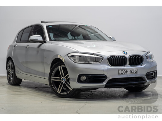 02/2017 BMW 120i Sport Line F20 LCI MY17 5D Hatchback Glacier Silver Metallic Turbo 2.0L