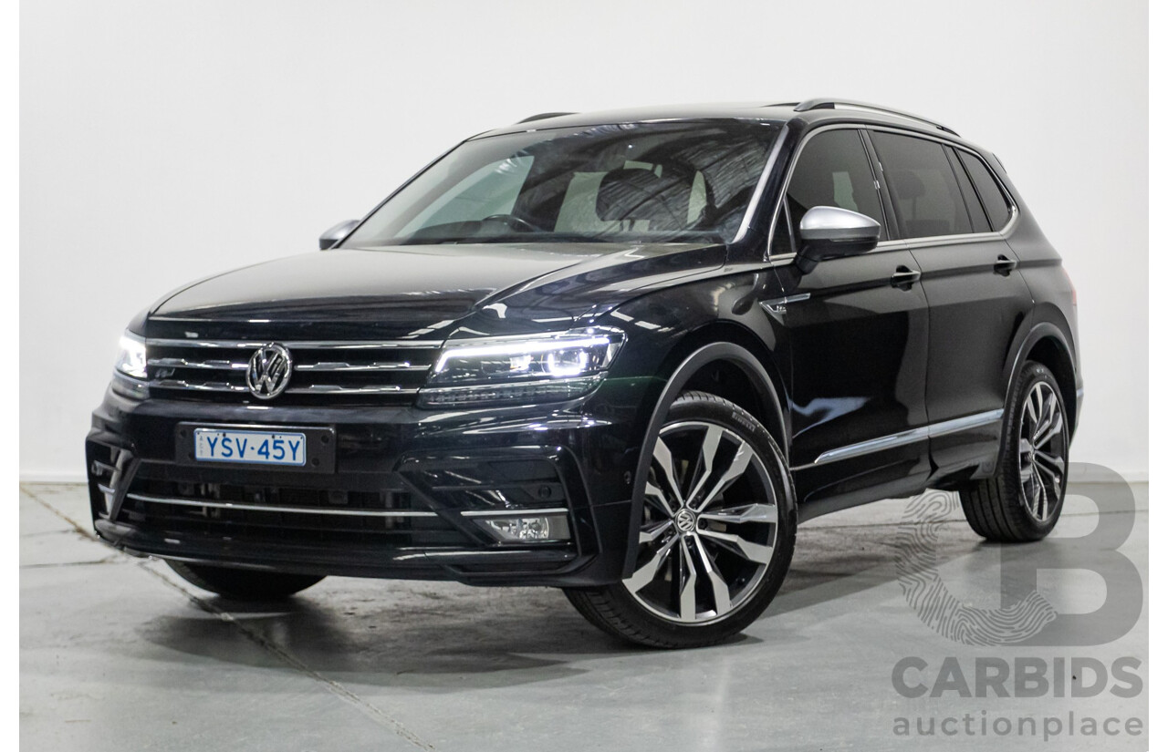 5/2021 Volkswagen Tiguan Allspace 162 TSI Highline R-Line (AWD) 5NA MY21 4d Wagon Deep Black Pearlescent Turbo 2.0L - 7 Seater