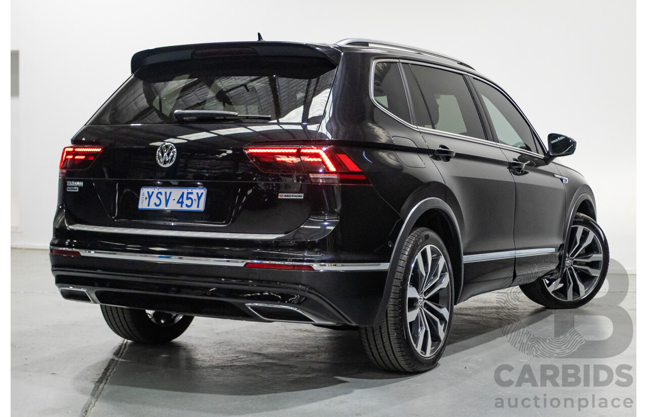 5/2021 Volkswagen Tiguan Allspace 162 TSI Highline R-Line (AWD) 5NA MY21 4d Wagon Deep Black Pearlescent Turbo 2.0L - 7 Seater