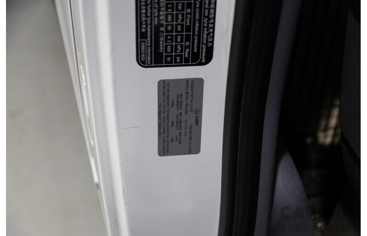 05/2023 LDV V80 SWB Low Roof K1 4d Van White Turbo Diesel 2.5L