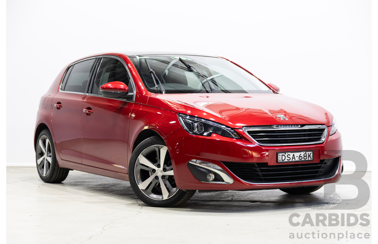 01/2017 Peugeot 308 Allure T9 5d Hatchback Ultimate Red Turbo 1.2L