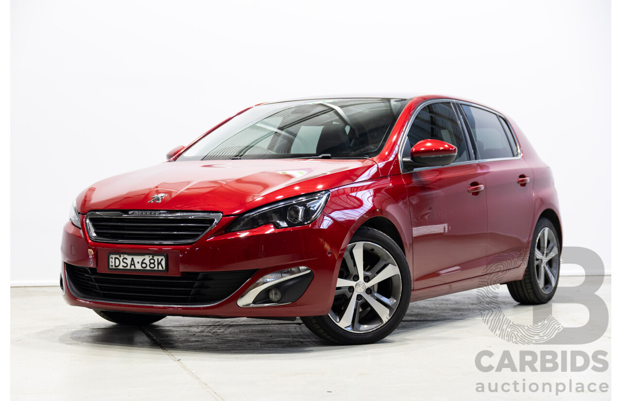 01/2017 Peugeot 308 Allure T9 5d Hatchback Ultimate Red Turbo 1.2L