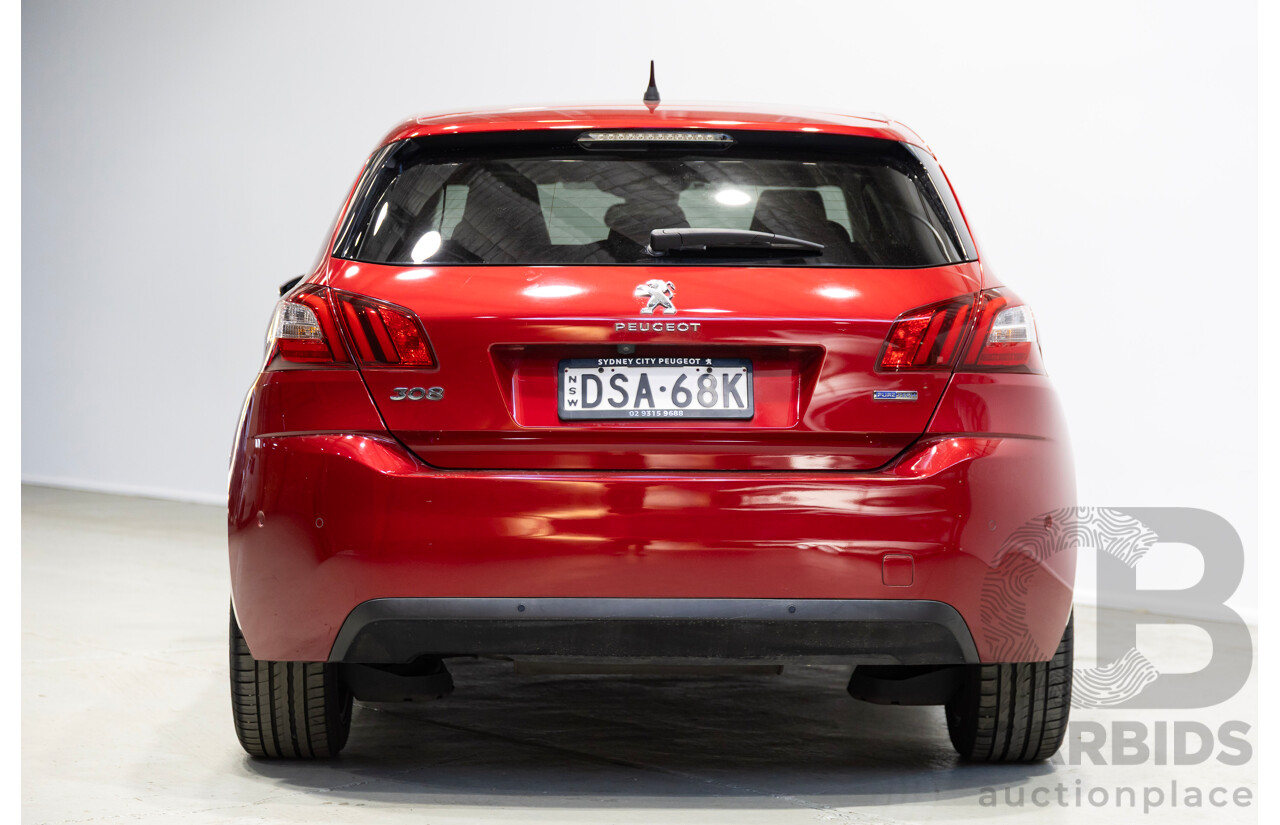 01/2017 Peugeot 308 Allure T9 5d Hatchback Ultimate Red Turbo 1.2L