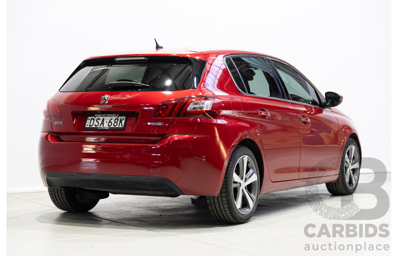 01/2017 Peugeot 308 Allure T9 5d Hatchback Ultimate Red Turbo 1.2L