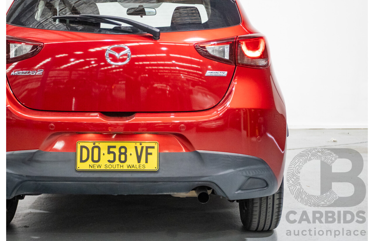 02/2016 Mazda 2 Neo DJ MY16 5D Hatchback Soul Red Metallic 1.5L