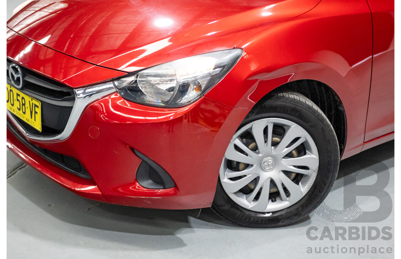 02/2016 Mazda 2 Neo DJ MY16 5D Hatchback Soul Red Metallic 1.5L