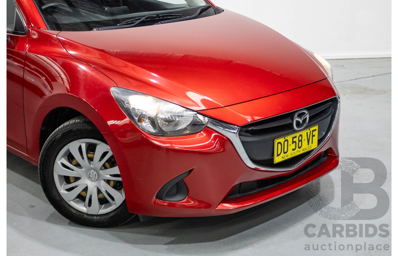 02/2016 Mazda 2 Neo DJ MY16 5D Hatchback Soul Red Metallic 1.5L