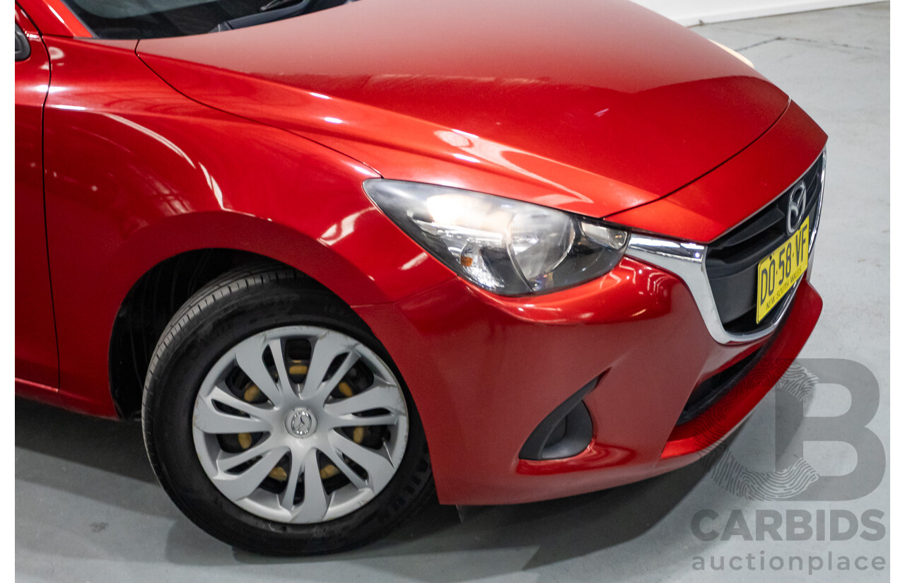 02/2016 Mazda 2 Neo DJ MY16 5D Hatchback Soul Red Metallic 1.5L