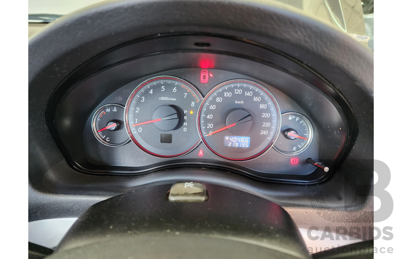 10/2008 Subaru Outback 2.5i MY08 4d Wagon Black 2.5L