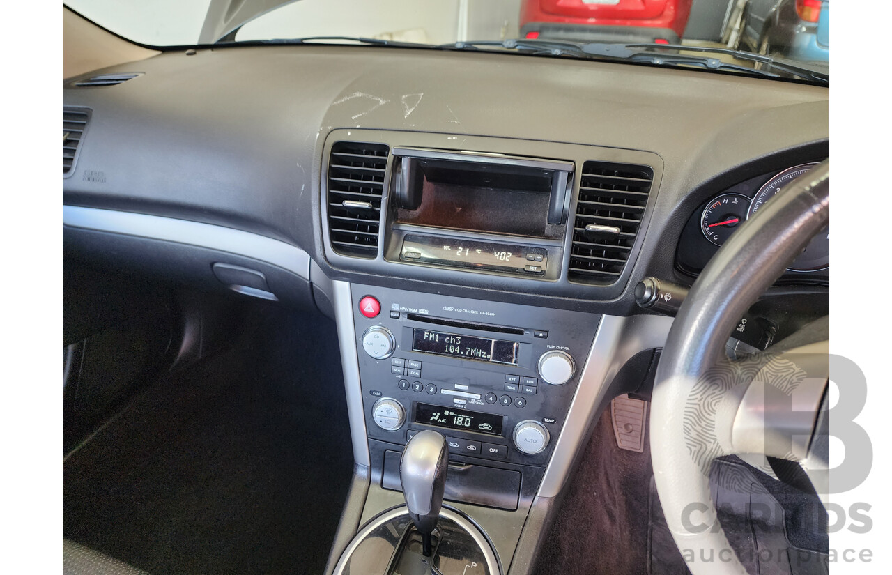 10/2008 Subaru Outback 2.5i MY08 4d Wagon Black 2.5L