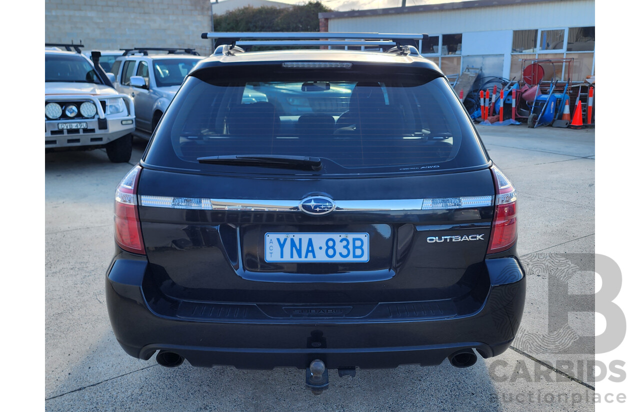 10/2008 Subaru Outback 2.5i MY08 4d Wagon Black 2.5L