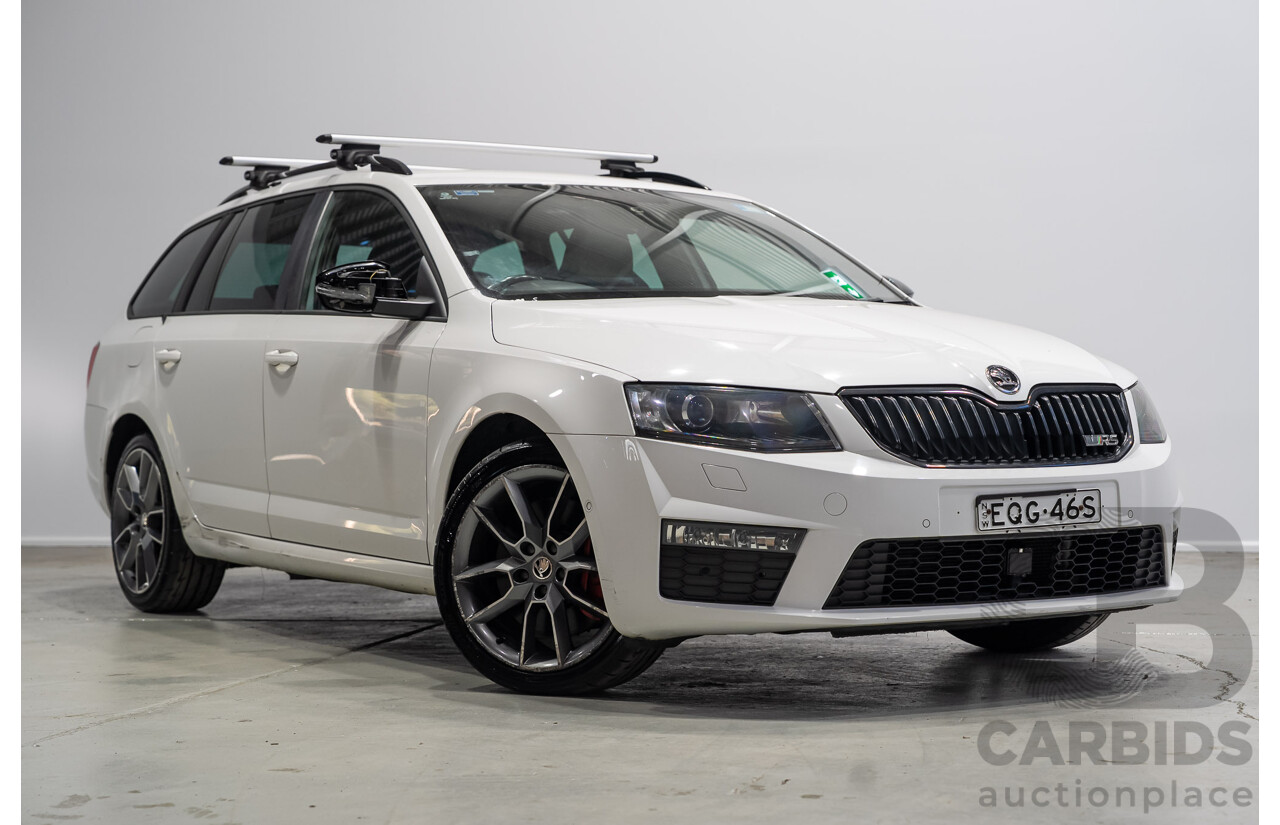 06/2015 Skoda Octavia RS 162 TSI NE MY15 4d Wagon White Turbo 2.0L