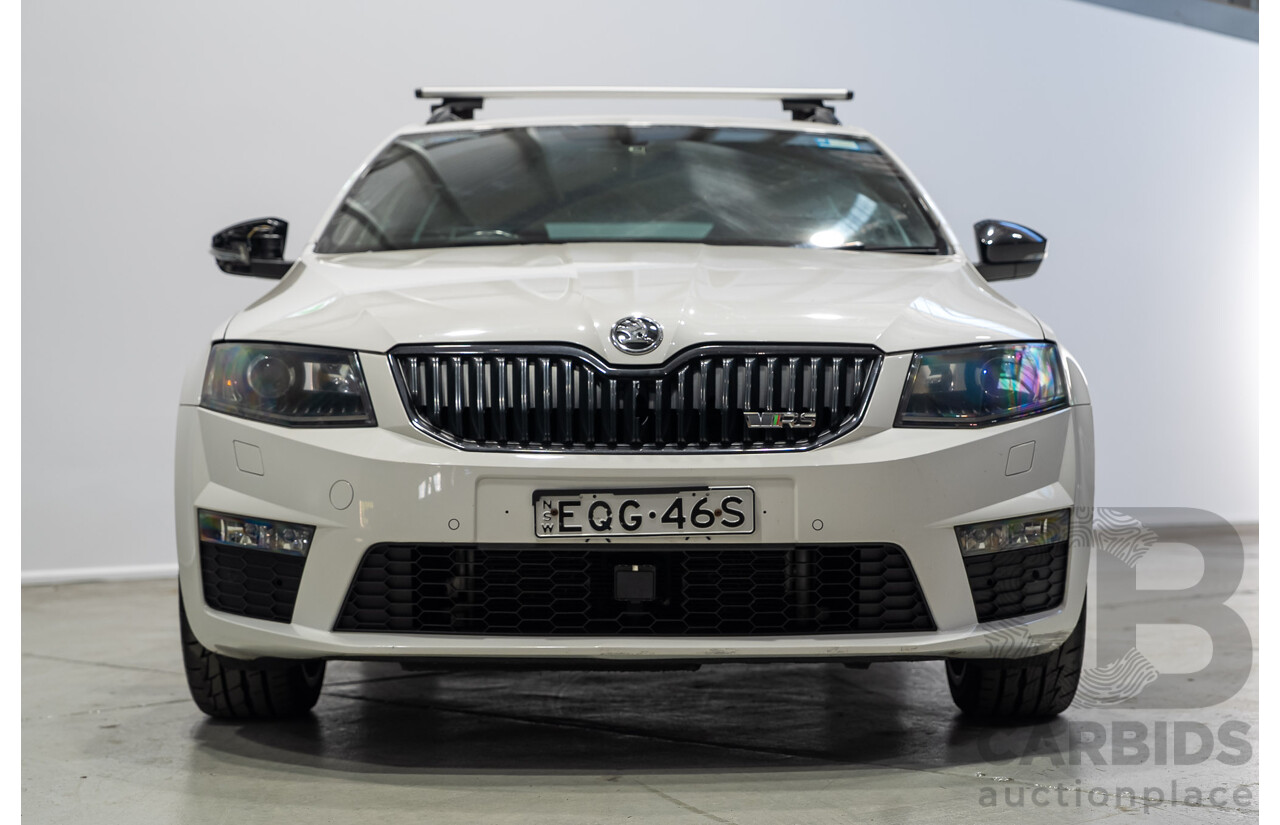 06/2015 Skoda Octavia RS 162 TSI NE MY15 4d Wagon White Turbo 2.0L