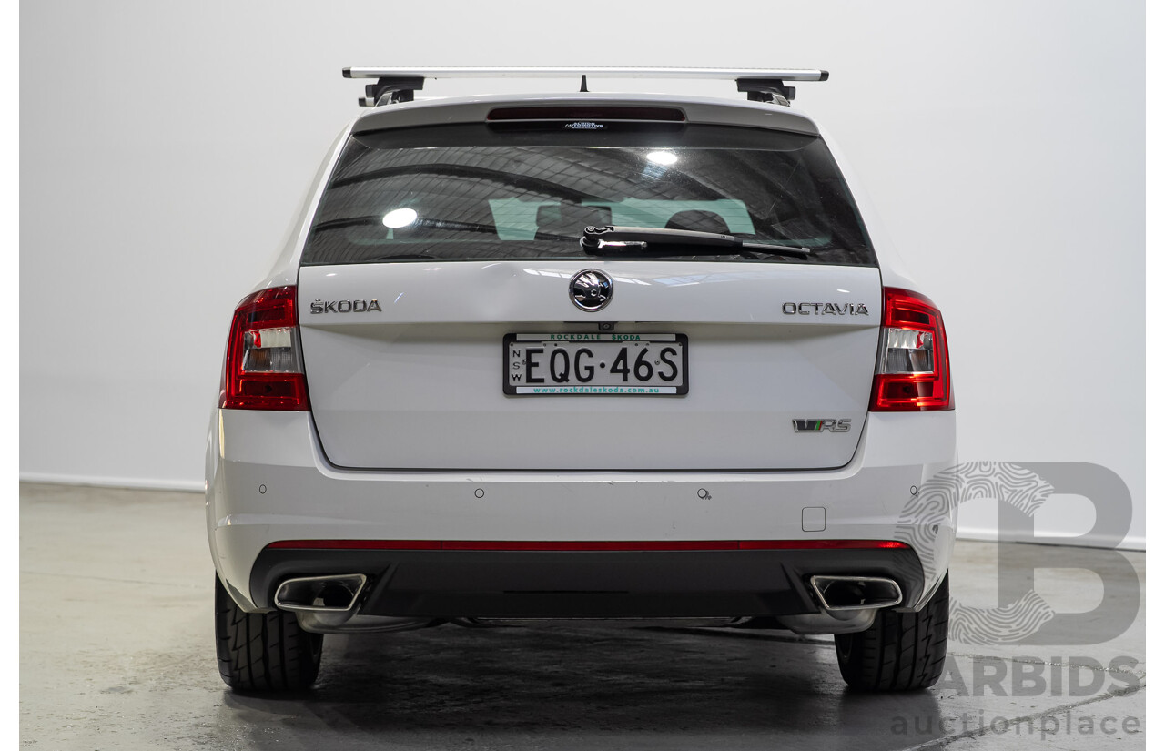 06/2015 Skoda Octavia RS 162 TSI NE MY15 4d Wagon White Turbo 2.0L
