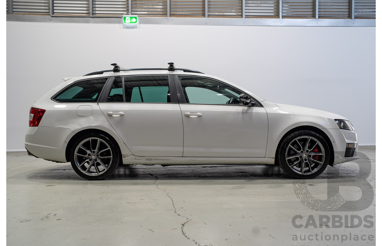 06/2015 Skoda Octavia RS 162 TSI NE MY15 4d Wagon White Turbo 2.0L