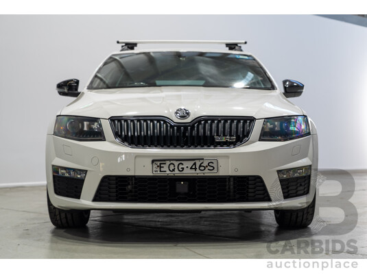 06/2015 Skoda Octavia RS 162 TSI NE MY15 4D Wagon White Turbo 2.0L