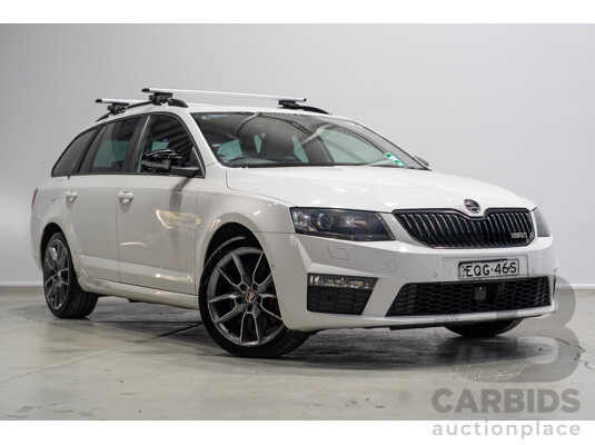 06/2015 Skoda Octavia RS 162 TSI NE MY15 4d Wagon White Turbo 2.0L