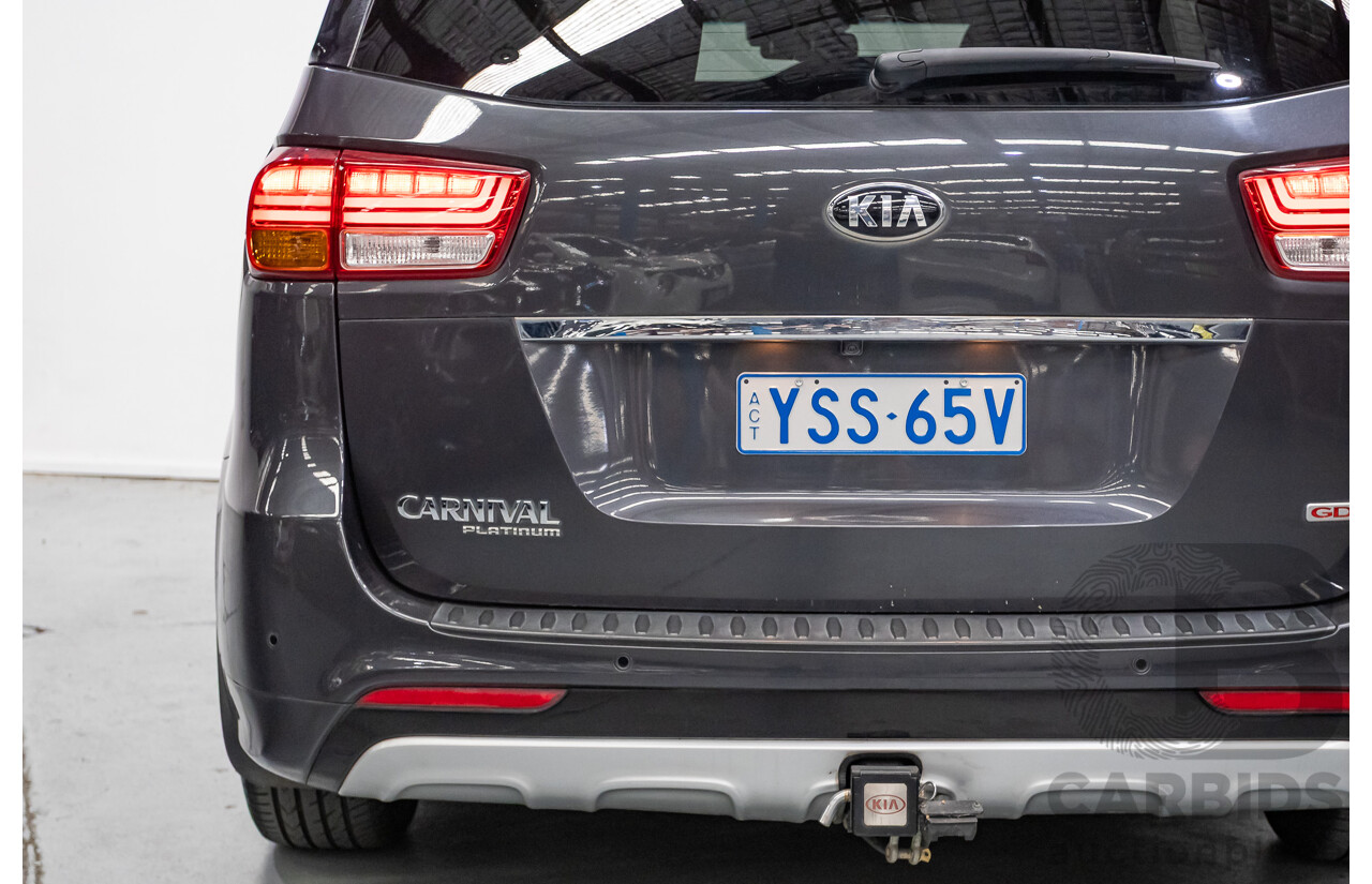 9/2015 Kia Carnival Platinum YP 4d Wagon Graphite Grey V6 3.3L - 8 Seater