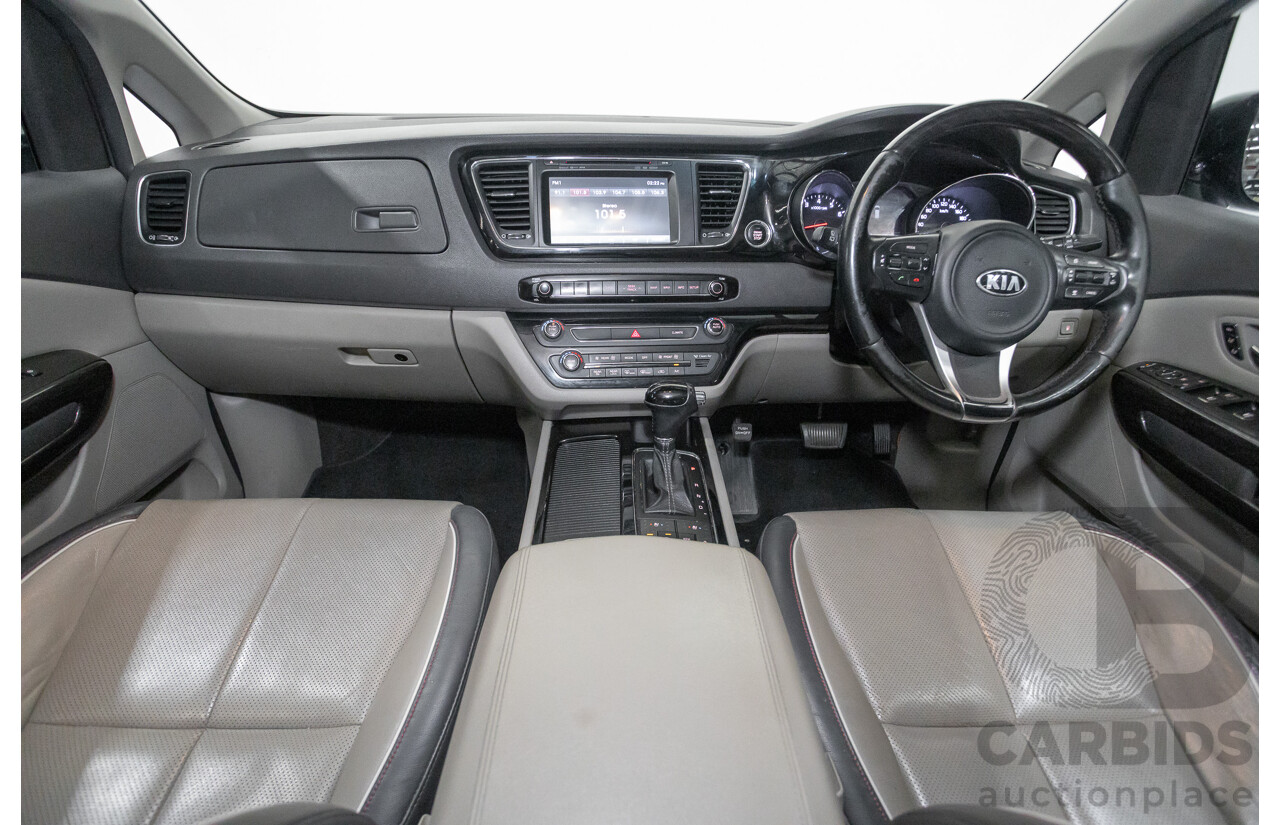9/2015 Kia Carnival Platinum YP 4d Wagon Graphite Grey V6 3.3L - 8 Seater