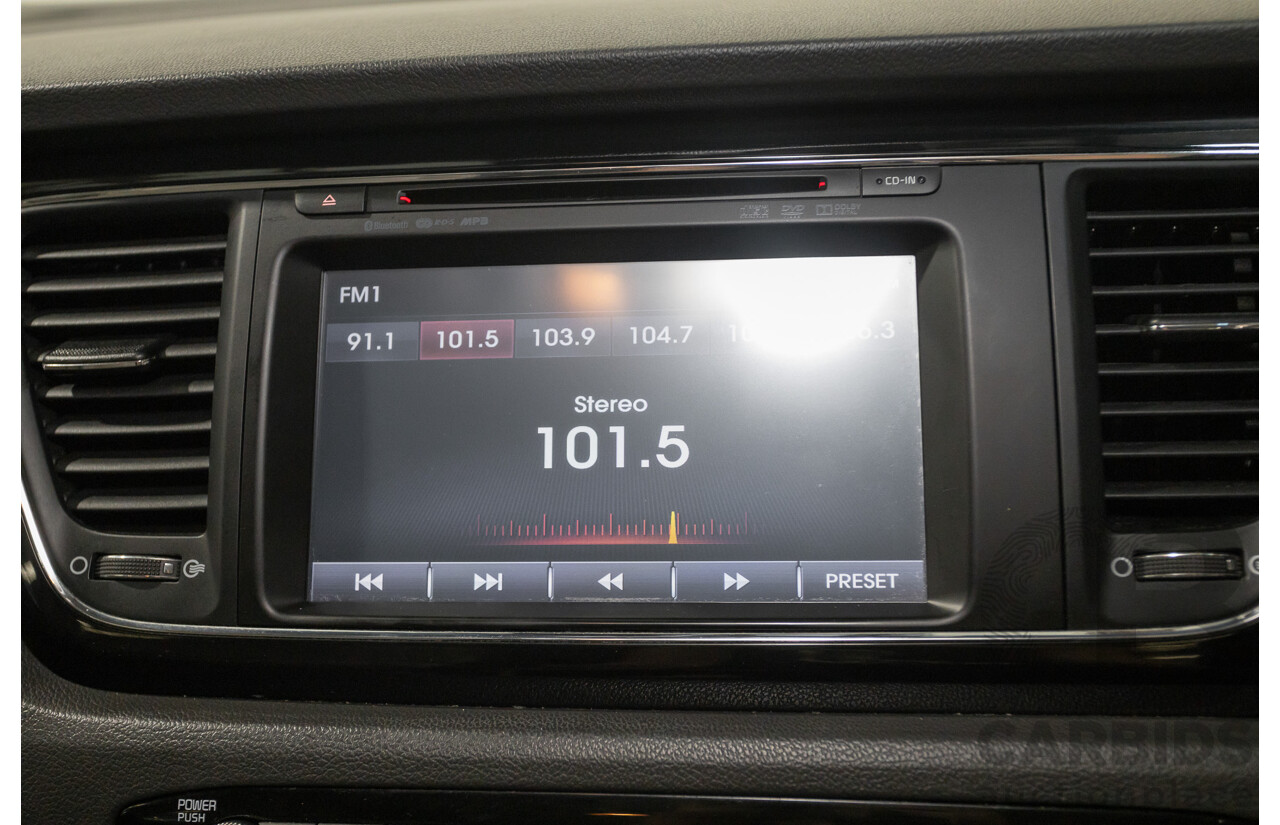9/2015 Kia Carnival Platinum YP 4d Wagon Graphite Grey V6 3.3L - 8 Seater