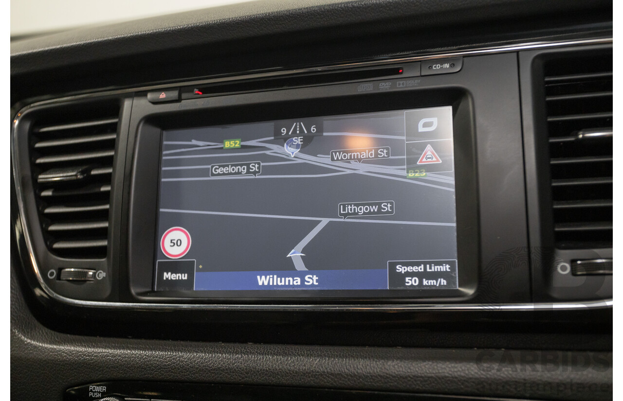 9/2015 Kia Carnival Platinum YP 4d Wagon Graphite Grey V6 3.3L - 8 Seater