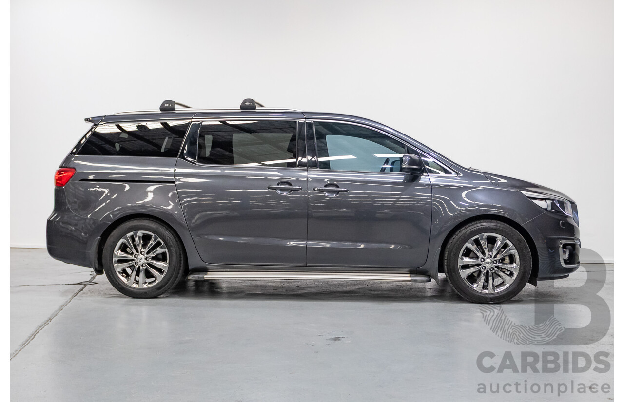 9/2015 Kia Carnival Platinum YP 4d Wagon Graphite Grey V6 3.3L - 8 Seater