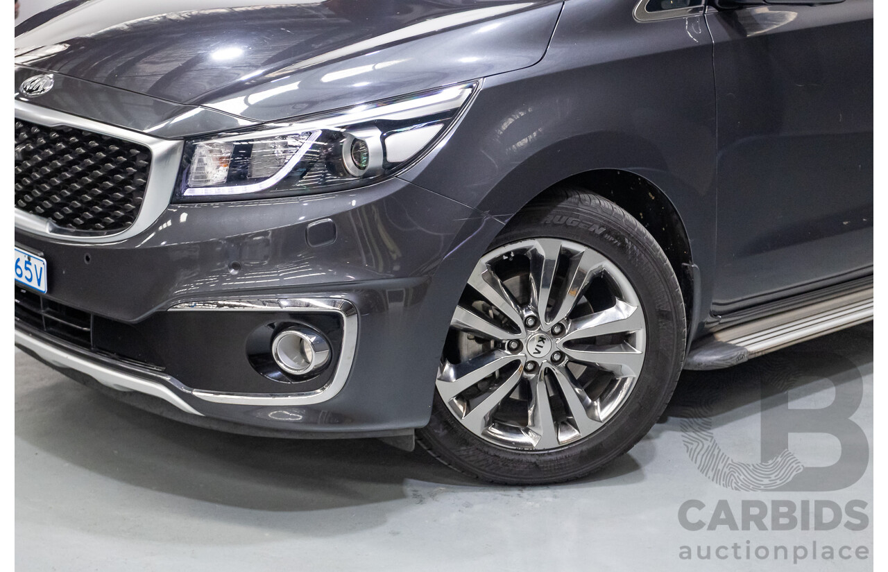 9/2015 Kia Carnival Platinum YP 4d Wagon Graphite Grey V6 3.3L - 8 Seater