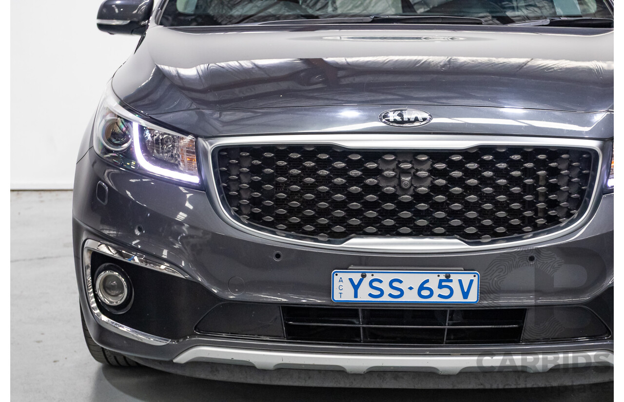 9/2015 Kia Carnival Platinum YP 4d Wagon Graphite Grey V6 3.3L - 8 Seater