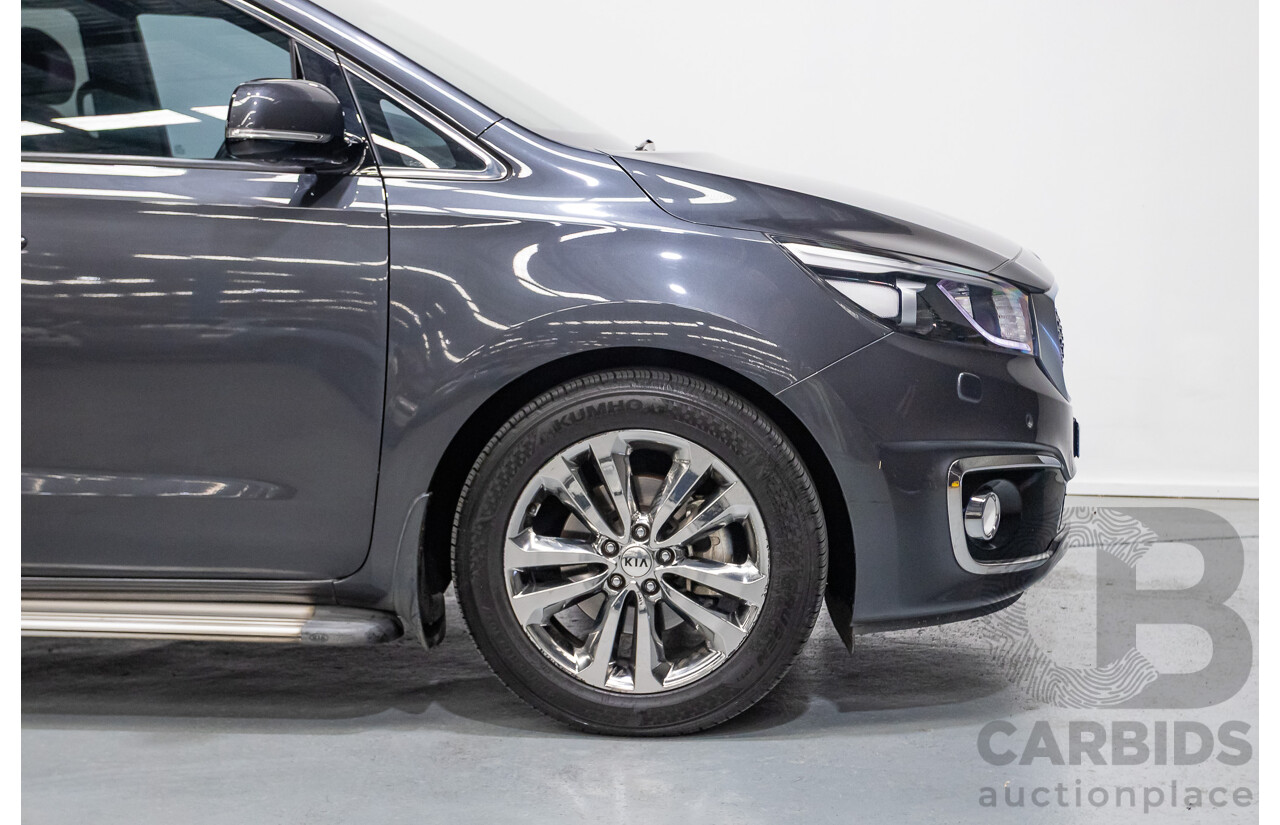 9/2015 Kia Carnival Platinum YP 4d Wagon Graphite Grey V6 3.3L - 8 Seater