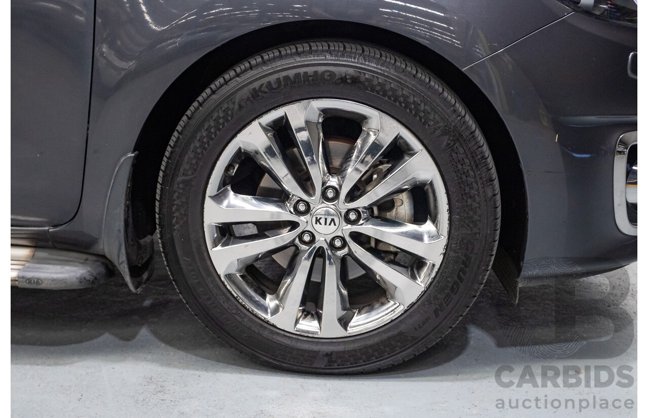 9/2015 Kia Carnival Platinum YP 4d Wagon Graphite Grey V6 3.3L - 8 Seater